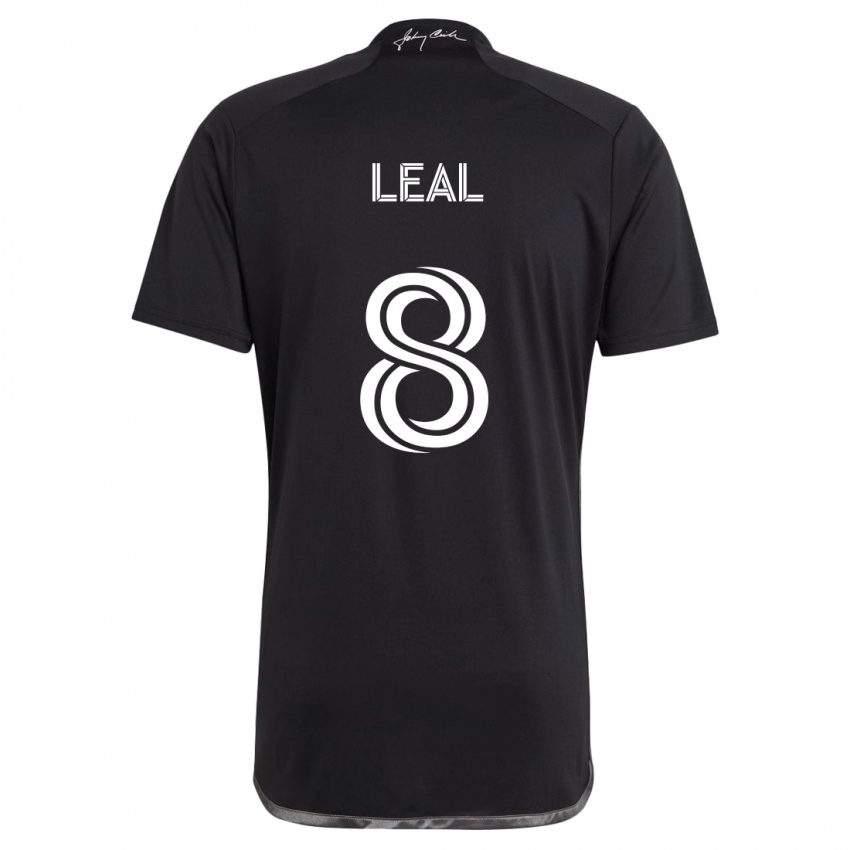 Niño Camiseta Randall Leal #8 Negro 2ª Equipación 2024/25 La Camisa