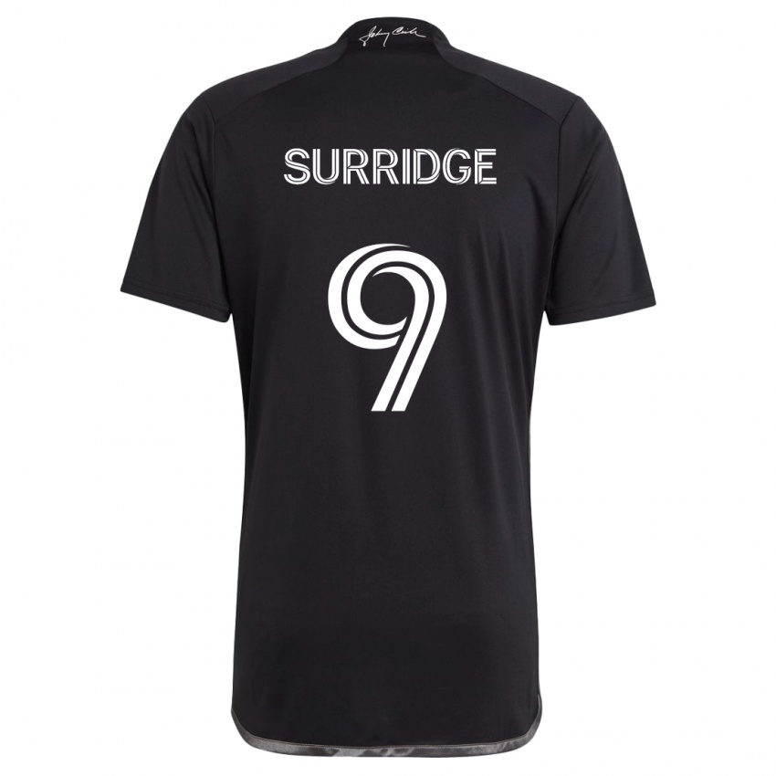 Niño Camiseta Sam Surridge #9 Negro 2ª Equipación 2024/25 La Camisa