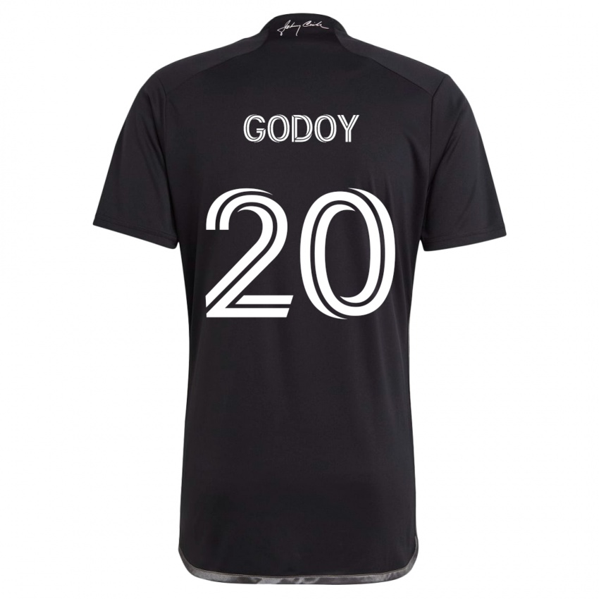 Niño Camiseta Aníbal Godoy #20 Negro 2ª Equipación 2024/25 La Camisa