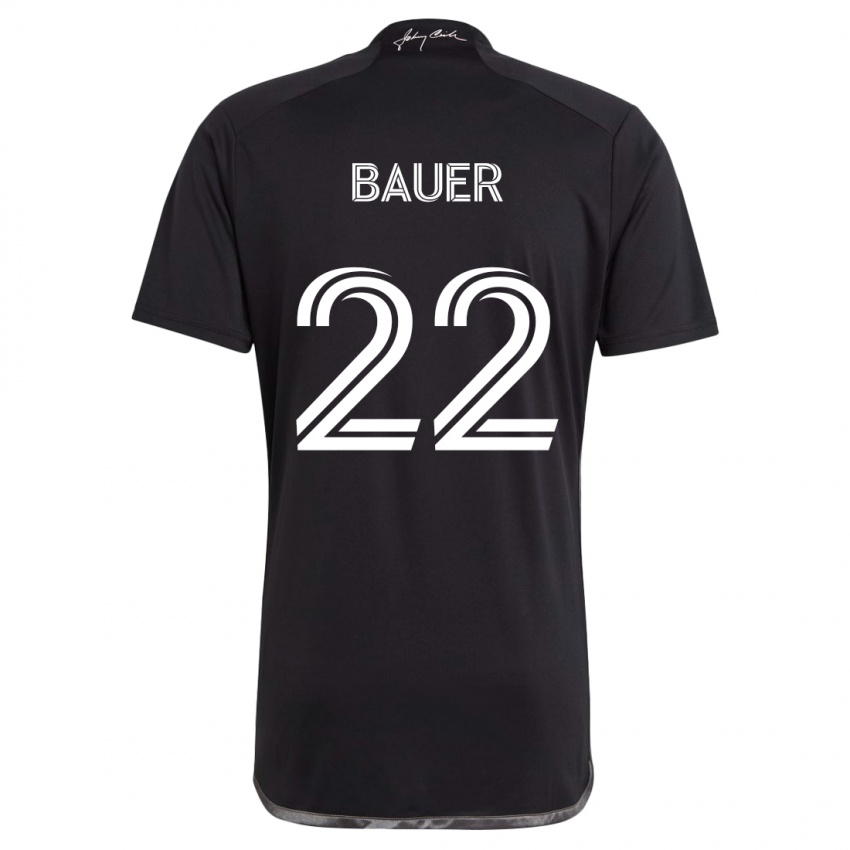 Niño Camiseta Josh Bauer #22 Negro 2ª Equipación 2024/25 La Camisa