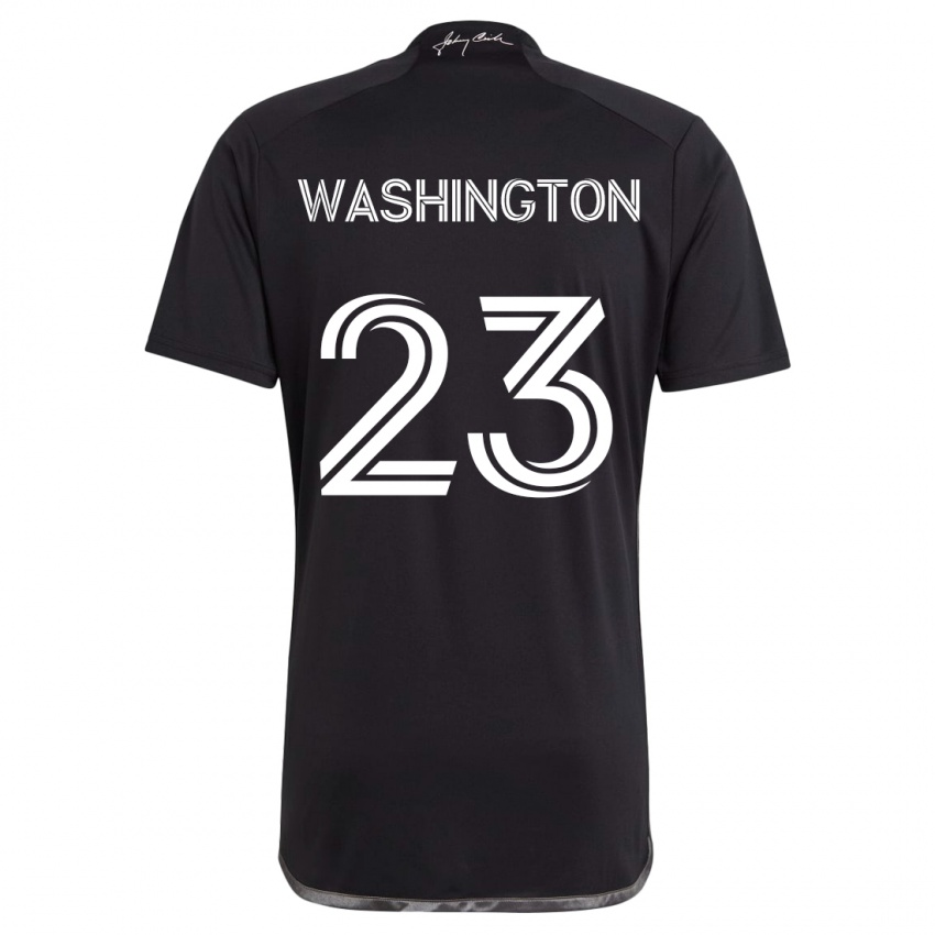 Niño Camiseta Taylor Washington #23 Negro 2ª Equipación 2024/25 La Camisa