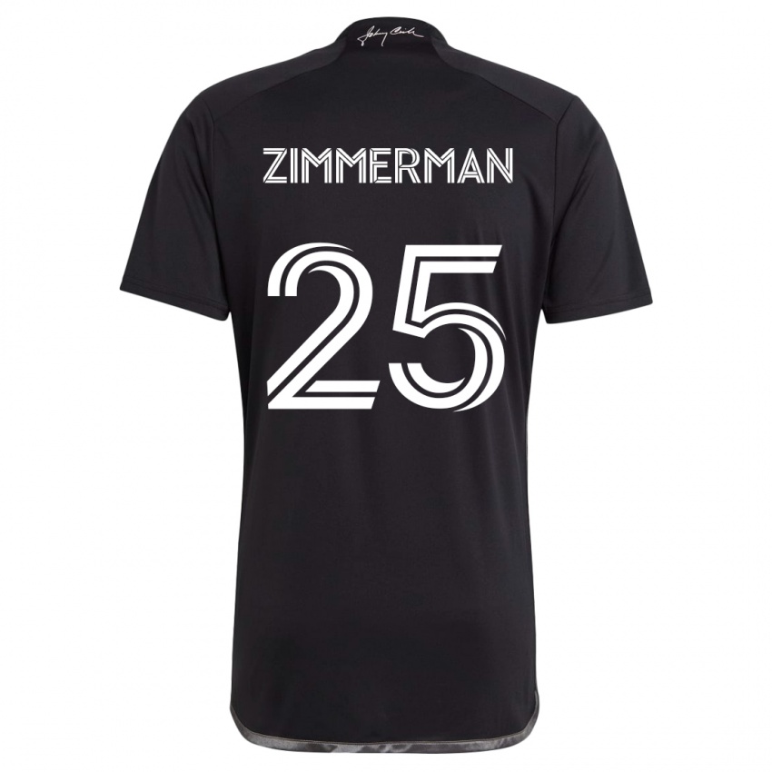 Niño Camiseta Walker Zimmerman #25 Negro 2ª Equipación 2024/25 La Camisa