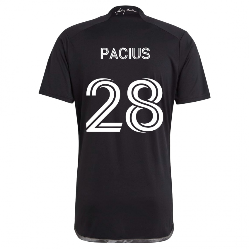 Niño Camiseta Woobens Pacius #28 Negro 2ª Equipación 2024/25 La Camisa