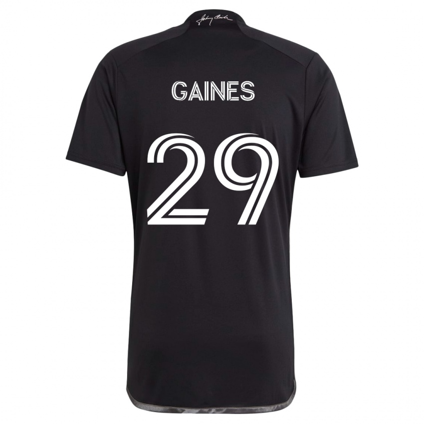 Niño Camiseta Julian Gaines #29 Negro 2ª Equipación 2024/25 La Camisa