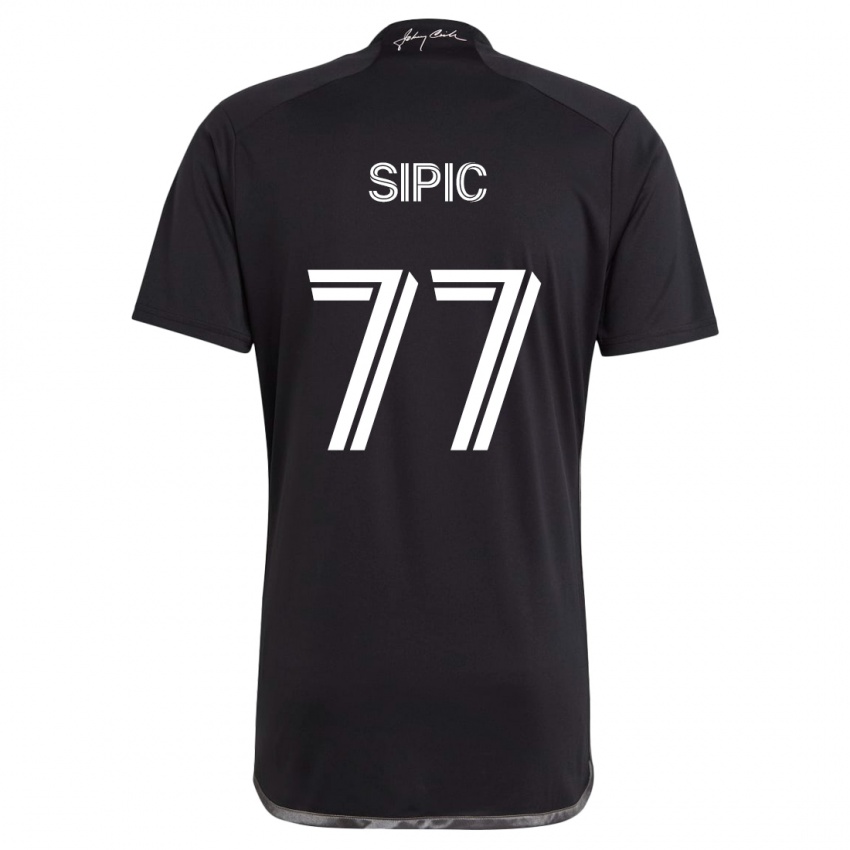 Niño Camiseta Adem Sipić #77 Negro 2ª Equipación 2024/25 La Camisa