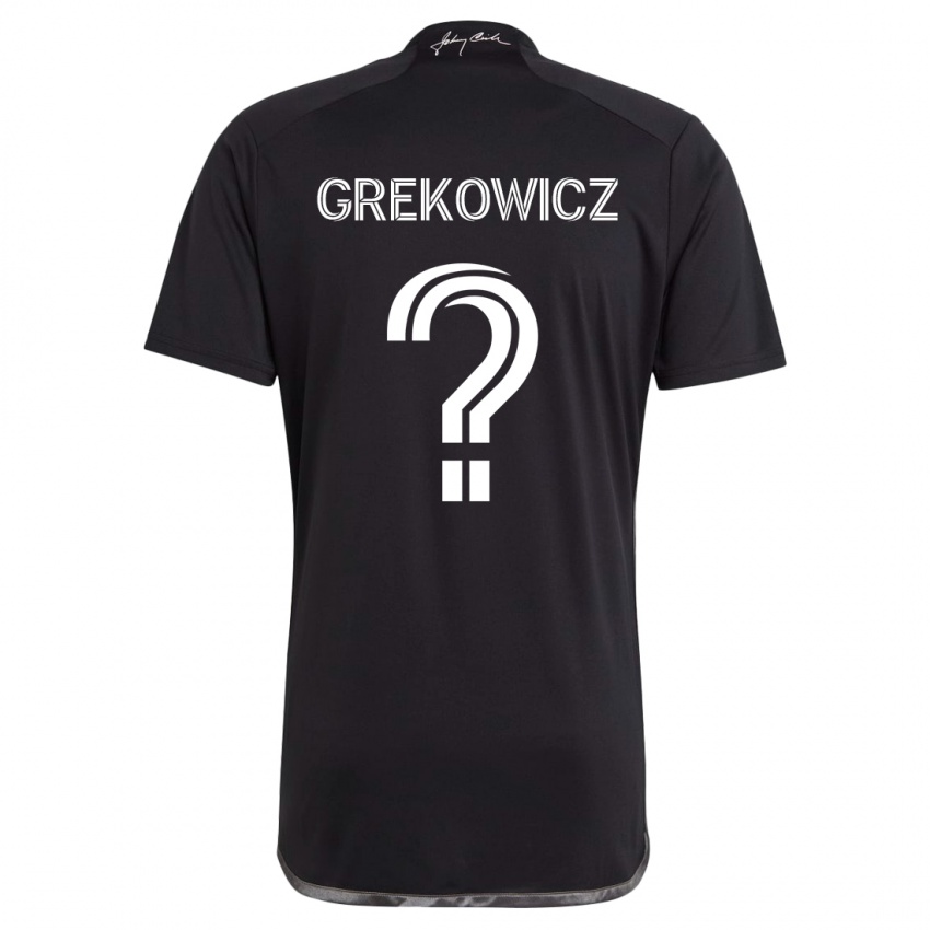 Niño Camiseta Jacob Grekowicz #0 Negro 2ª Equipación 2024/25 La Camisa