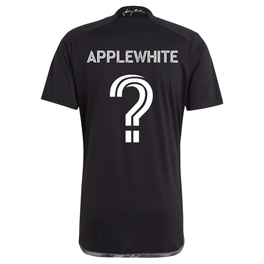 Niño Camiseta Christopher Applewhite #0 Negro 2ª Equipación 2024/25 La Camisa