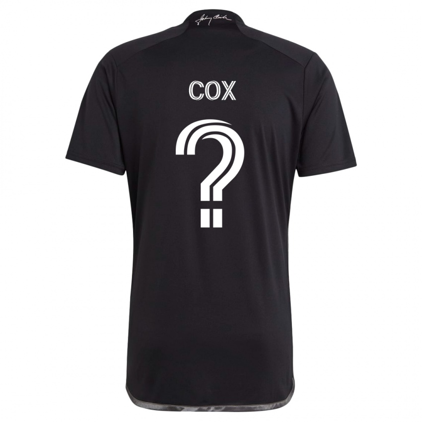 Niño Camiseta Justin Cox #0 Negro 2ª Equipación 2024/25 La Camisa