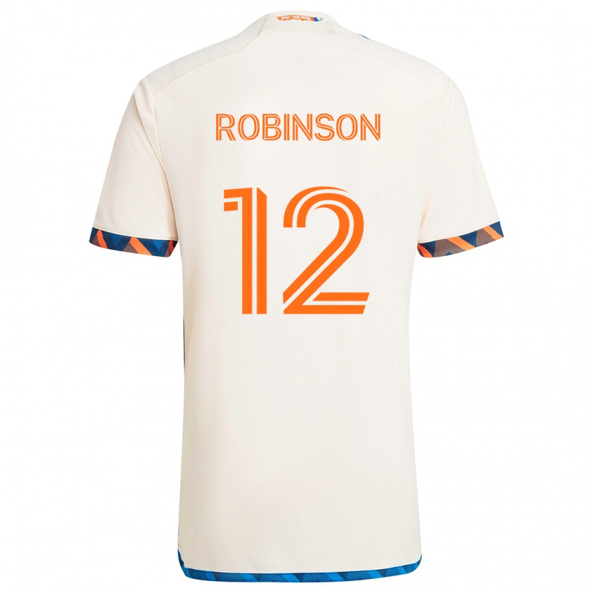 Niño Camiseta Miles Robinson #12 Blanco Naranja 2ª Equipación 2024/25 La Camisa