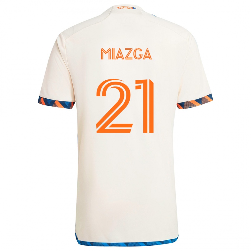 Niño Camiseta Matt Miazga #21 Blanco Naranja 2ª Equipación 2024/25 La Camisa