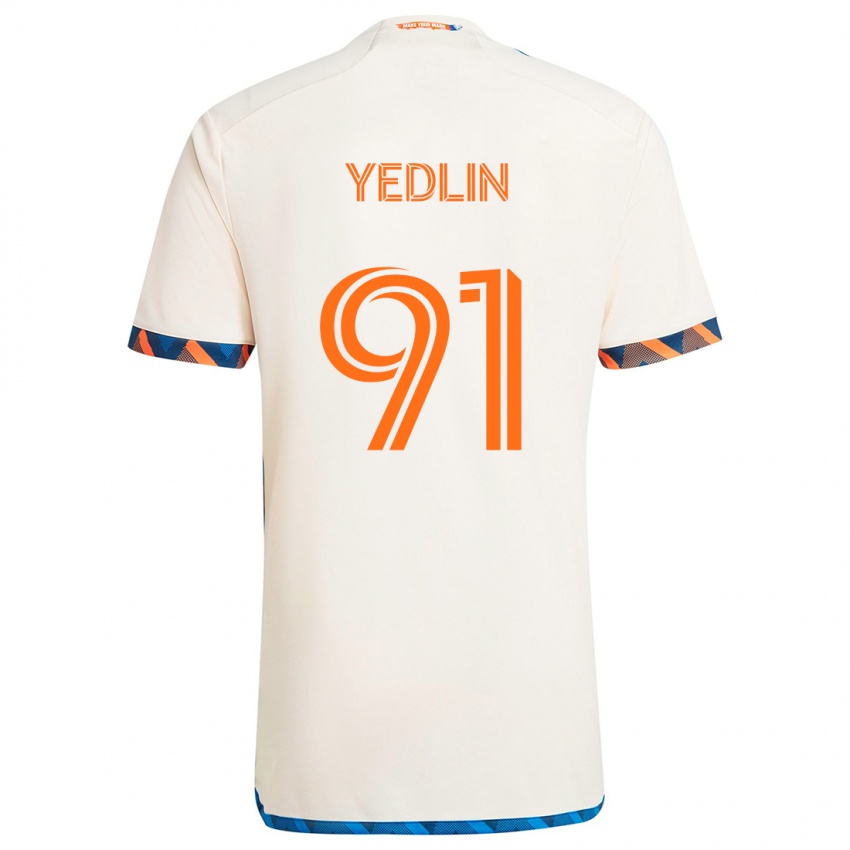 Niño Camiseta Deandre Yedlin #91 Blanco Naranja 2ª Equipación 2024/25 La Camisa