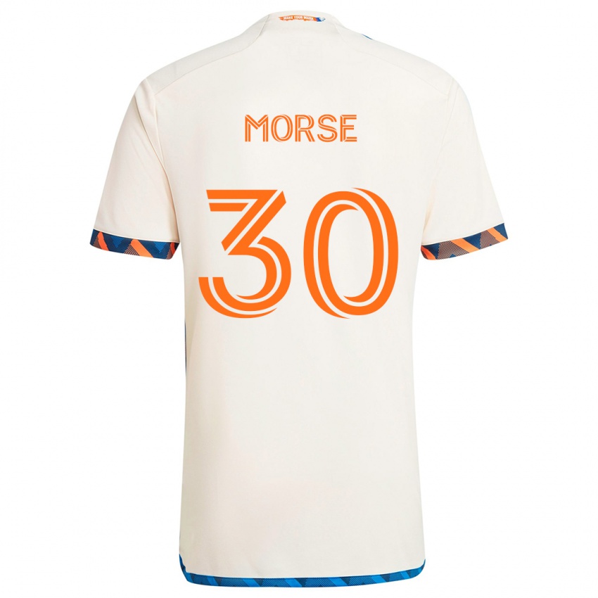 Niño Camiseta Hunter Morse #30 Blanco Naranja 2ª Equipación 2024/25 La Camisa