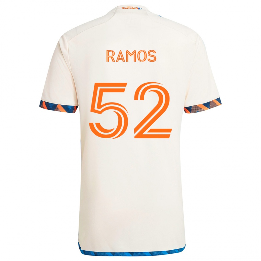 Niño Camiseta Yair Ramos #52 Blanco Naranja 2ª Equipación 2024/25 La Camisa