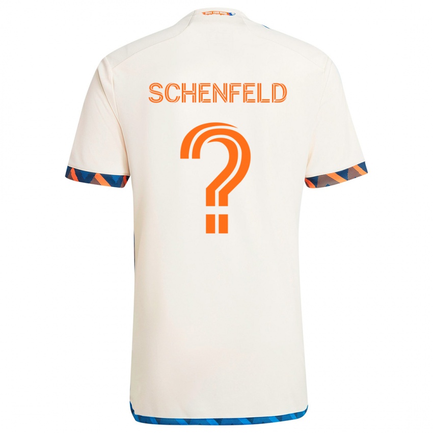 Niño Camiseta Matthew Schenfeld #0 Blanco Naranja 2ª Equipación 2024/25 La Camisa