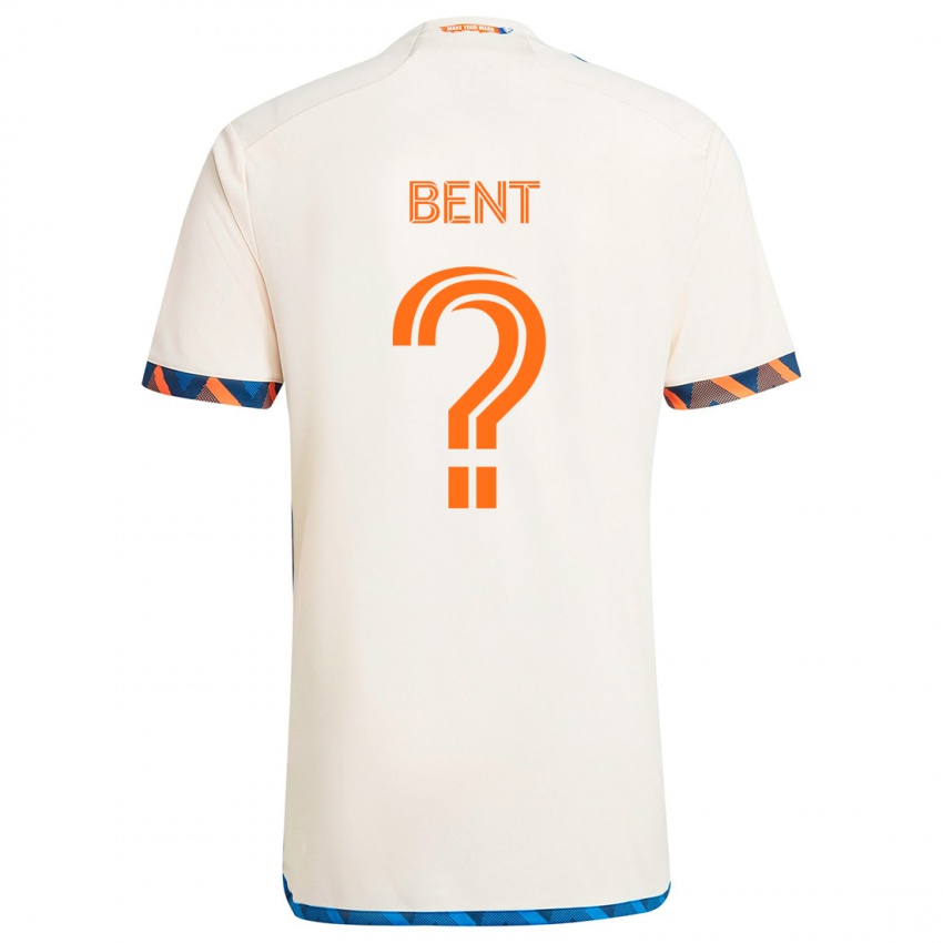 Niño Camiseta Brandon Bent #0 Blanco Naranja 2ª Equipación 2024/25 La Camisa