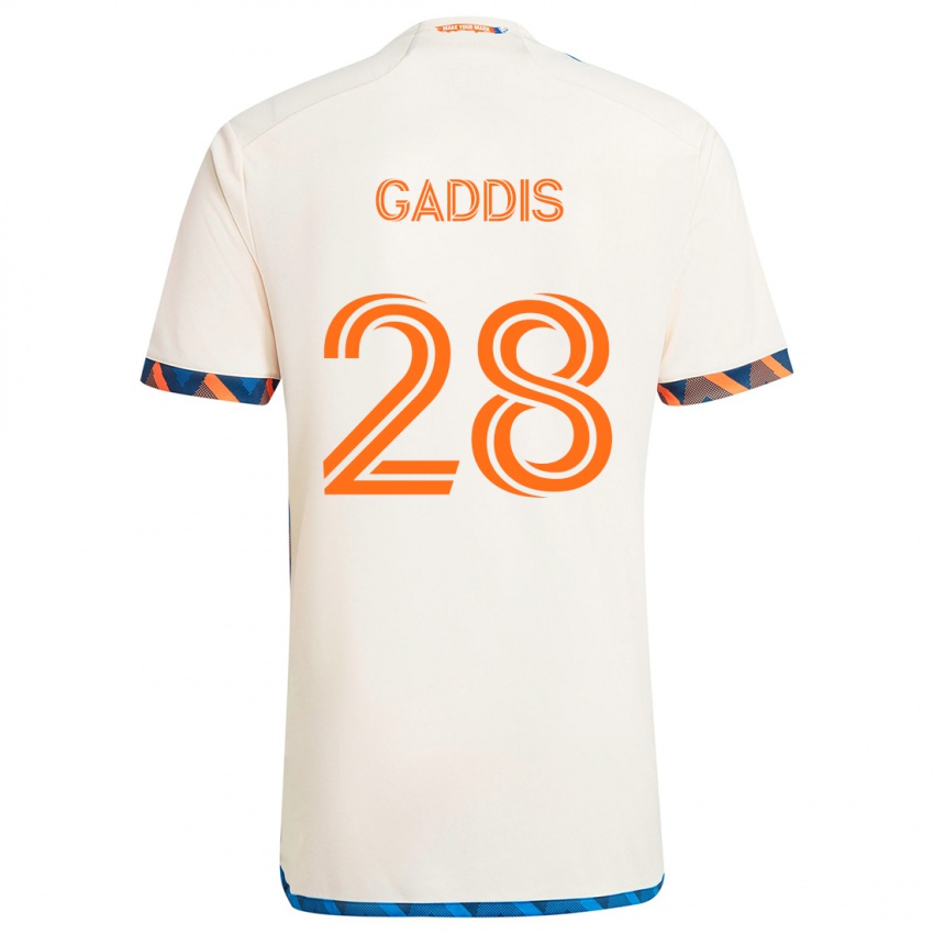 Niño Camiseta Raymon Gaddis #28 Blanco Naranja 2ª Equipación 2024/25 La Camisa