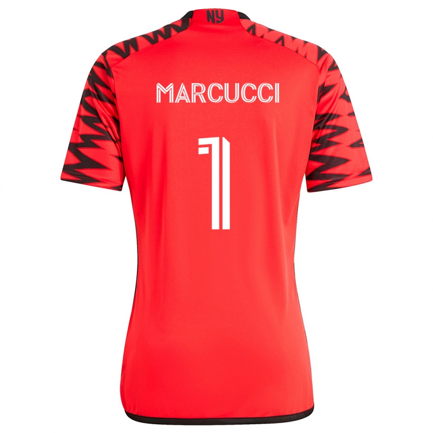 Niño Camiseta Aj Marcucci #1 Rojo Negro Blanco 2ª Equipación 2024/25 La Camisa