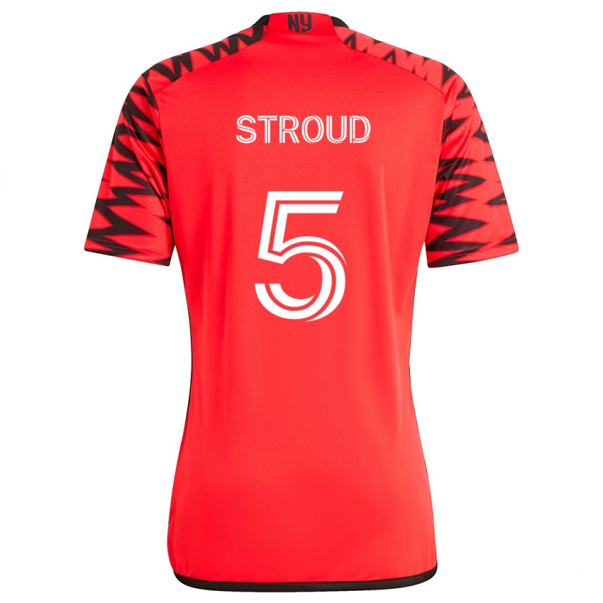 Niño Camiseta Peter Stroud #5 Rojo Negro Blanco 2ª Equipación 2024/25 La Camisa