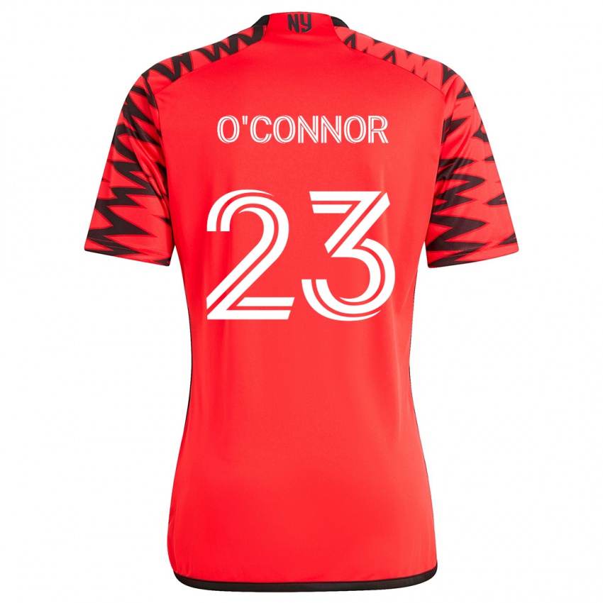 Niño Camiseta Aidan O'connor #23 Rojo Negro Blanco 2ª Equipación 2024/25 La Camisa