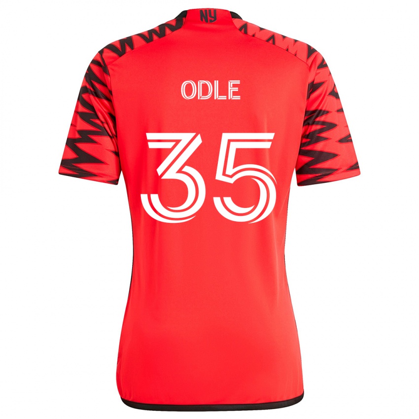 Niño Camiseta Dallas Odle #35 Rojo Negro Blanco 2ª Equipación 2024/25 La Camisa