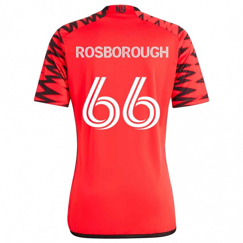 Niño Camiseta Tanner Rosborough #66 Rojo Negro Blanco 2ª Equipación 2024/25 La Camisa