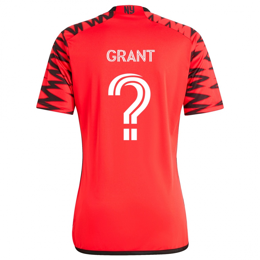 Niño Camiseta Joshua Grant #0 Rojo Negro Blanco 2ª Equipación 2024/25 La Camisa