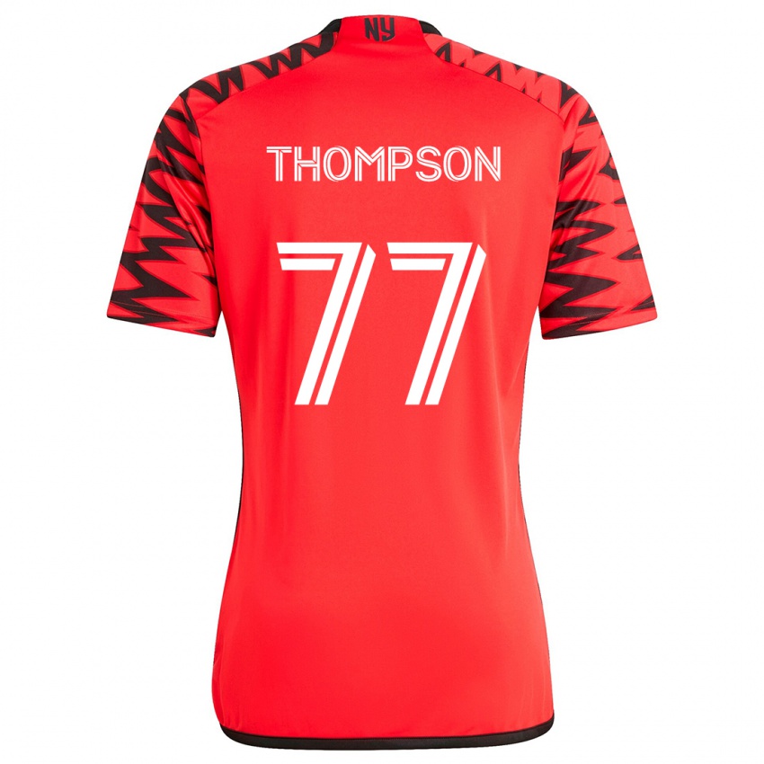 Niño Camiseta Amos Shapiro-Thompson #77 Rojo Negro Blanco 2ª Equipación 2024/25 La Camisa