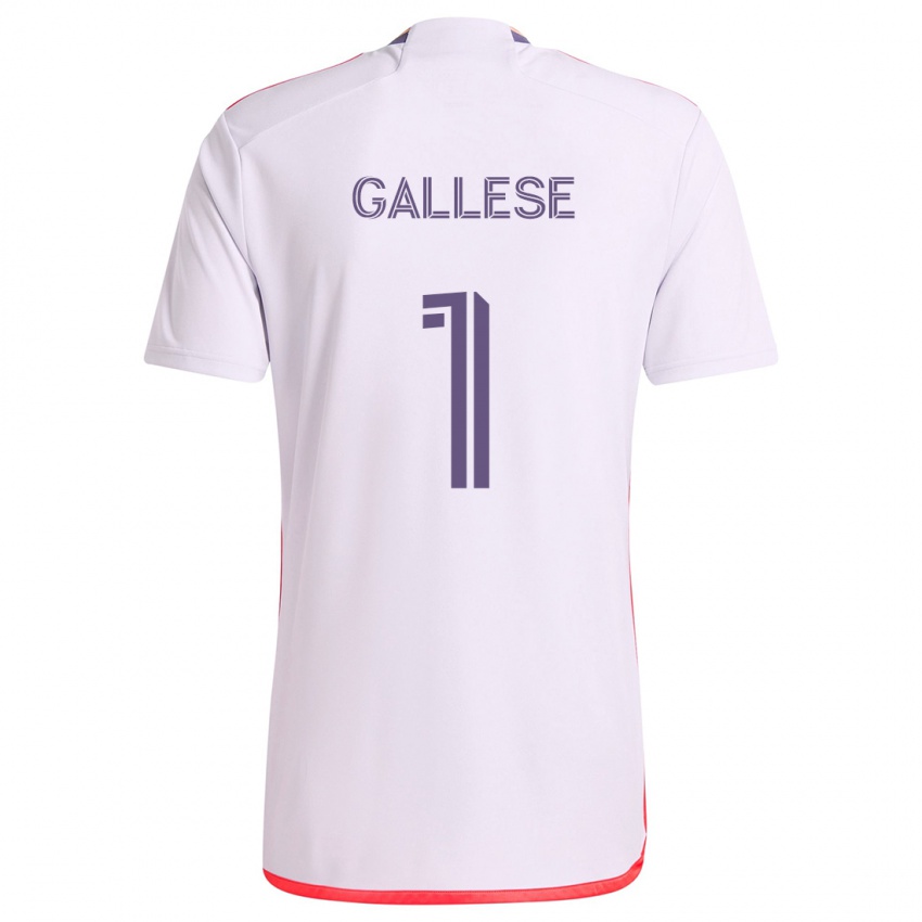 Niño Camiseta Pedro Gallese #1 Blanco Rojo Púrpura 2ª Equipación 2024/25 La Camisa