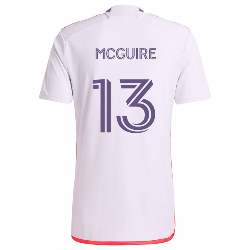 Niño Camiseta Duncan Mcguire #13 Blanco Rojo Púrpura 2ª Equipación 2024/25 La Camisa