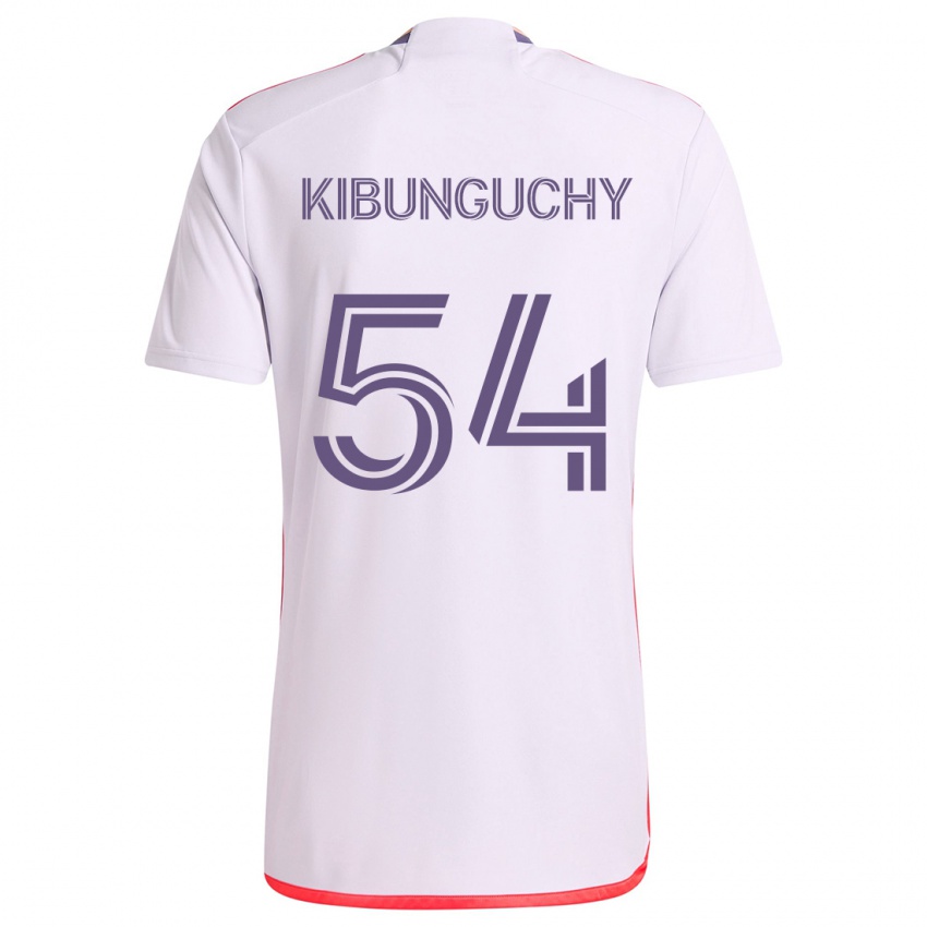 Niño Camiseta Nabi Kibunguchy #54 Blanco Rojo Púrpura 2ª Equipación 2024/25 La Camisa