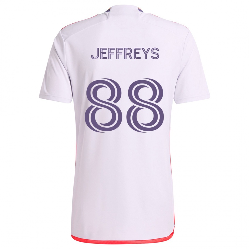 Niño Camiseta Tj Jeffreys #88 Blanco Rojo Púrpura 2ª Equipación 2024/25 La Camisa