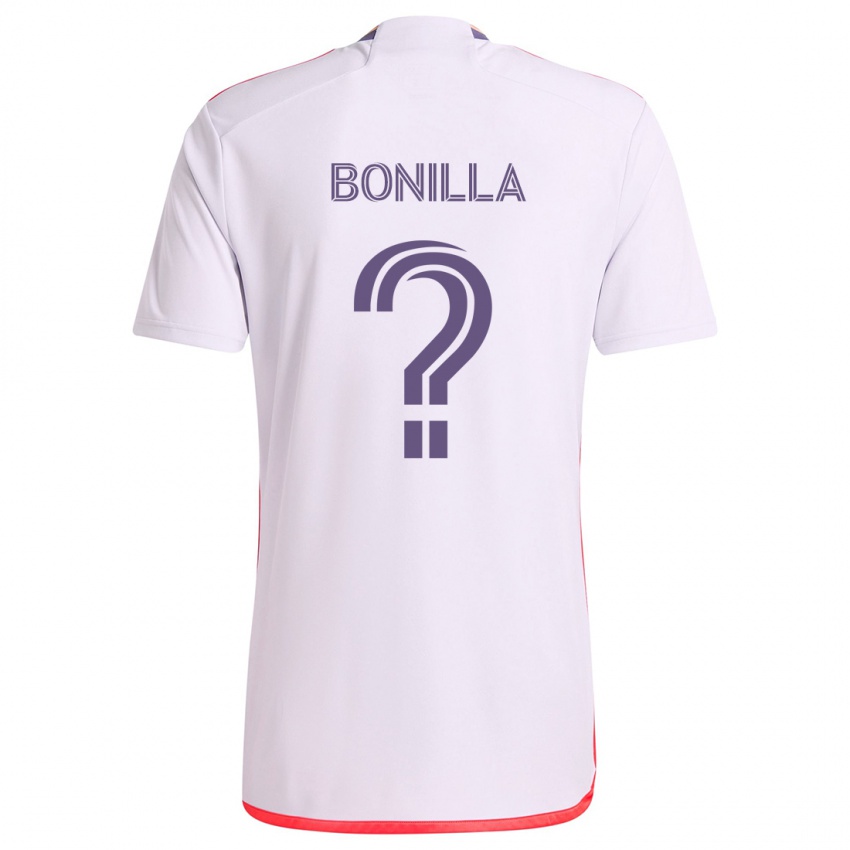 Niño Camiseta Jarell Bonilla #0 Blanco Rojo Púrpura 2ª Equipación 2024/25 La Camisa