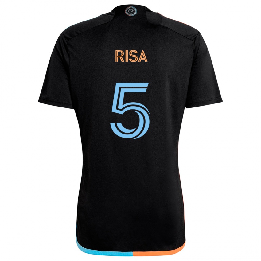 Niño Camiseta Birk Risa #5 Negro Naranja Azul 2ª Equipación 2024/25 La Camisa