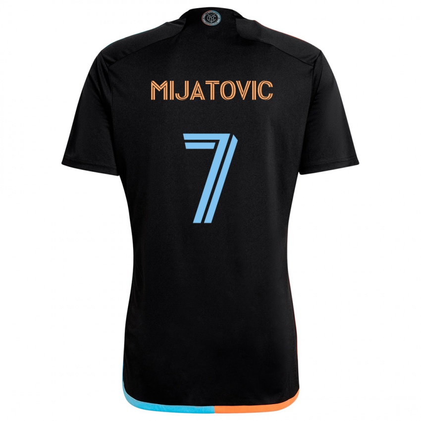 Niño Camiseta Jovan Mijatovic #7 Negro Naranja Azul 2ª Equipación 2024/25 La Camisa