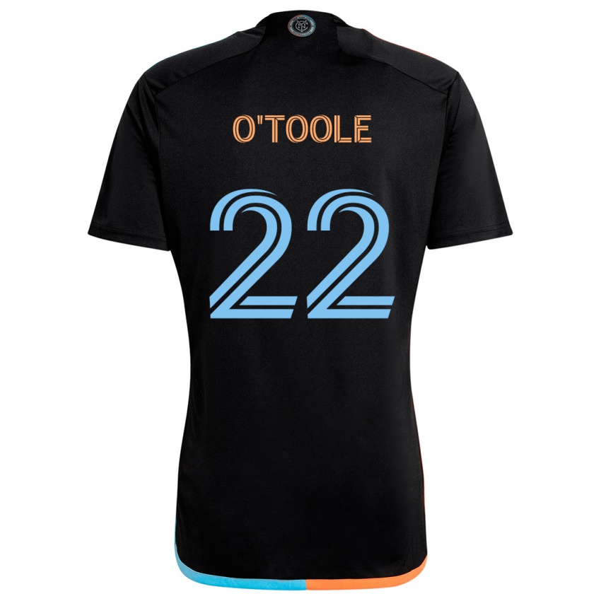 Niño Camiseta Kevin O'toole #22 Negro Naranja Azul 2ª Equipación 2024/25 La Camisa