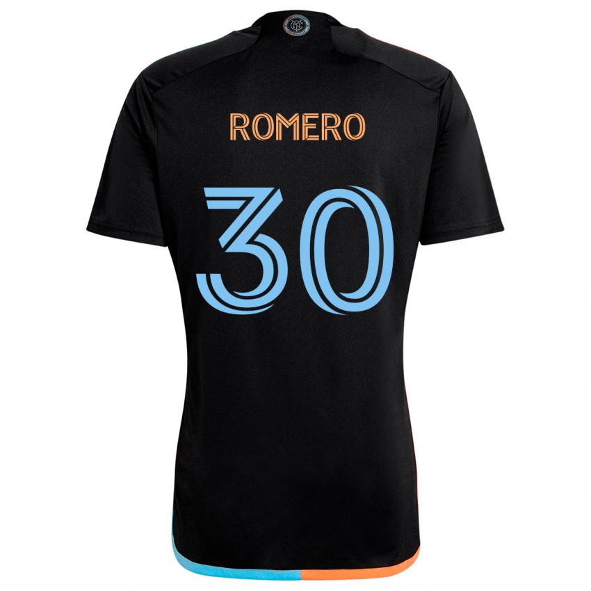 Niño Camiseta Tomás Romero #30 Negro Naranja Azul 2ª Equipación 2024/25 La Camisa