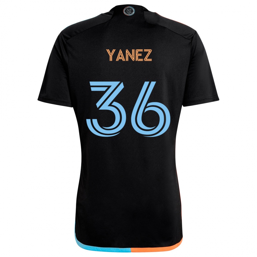 Niño Camiseta Zidane Yañez #36 Negro Naranja Azul 2ª Equipación 2024/25 La Camisa