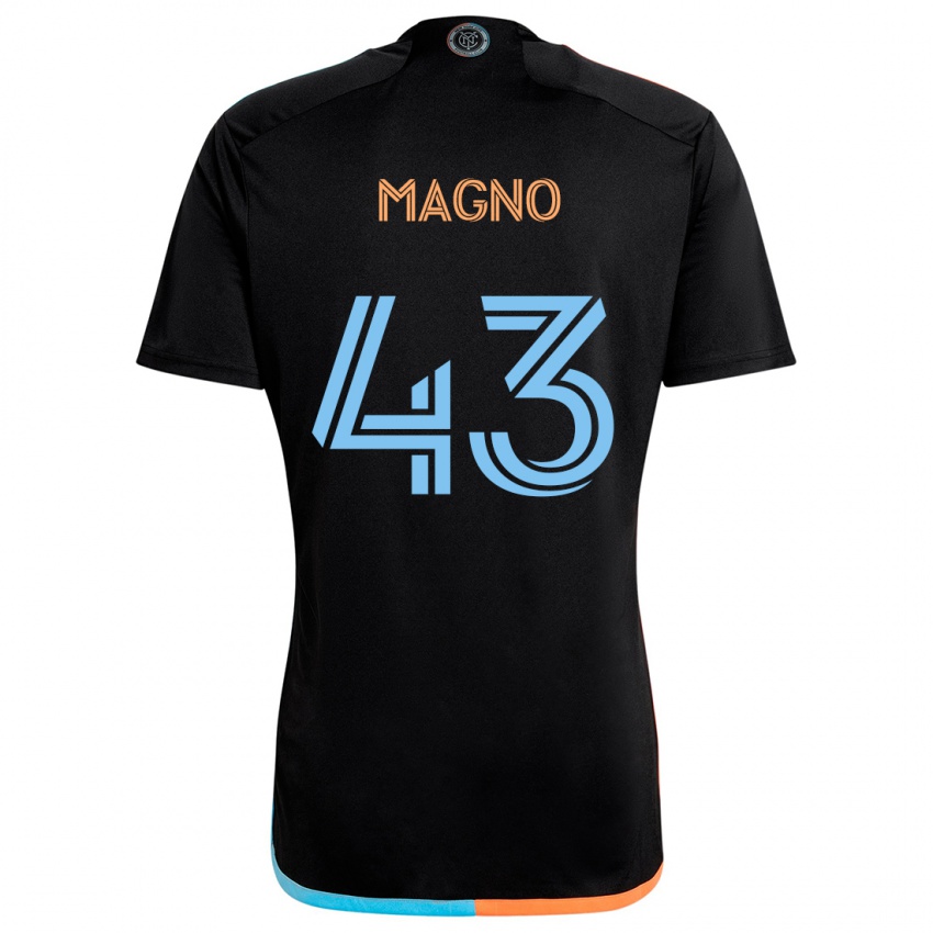 Niño Camiseta Talles Magno #43 Negro Naranja Azul 2ª Equipación 2024/25 La Camisa