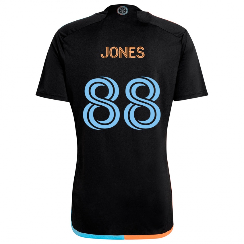 Niño Camiseta Malachi Jones #88 Negro Naranja Azul 2ª Equipación 2024/25 La Camisa