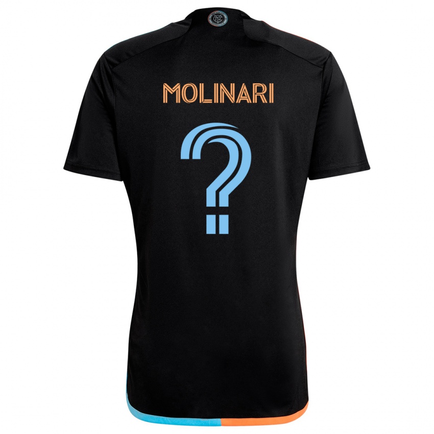 Niño Camiseta Peter Molinari #0 Negro Naranja Azul 2ª Equipación 2024/25 La Camisa