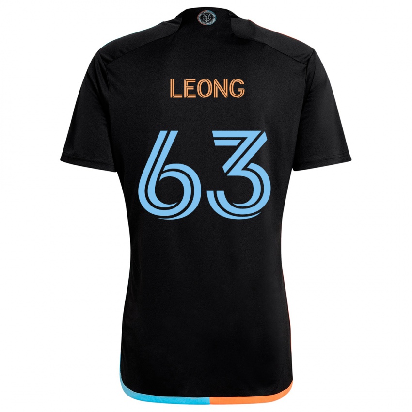 Niño Camiseta Matthew Leong #63 Negro Naranja Azul 2ª Equipación 2024/25 La Camisa