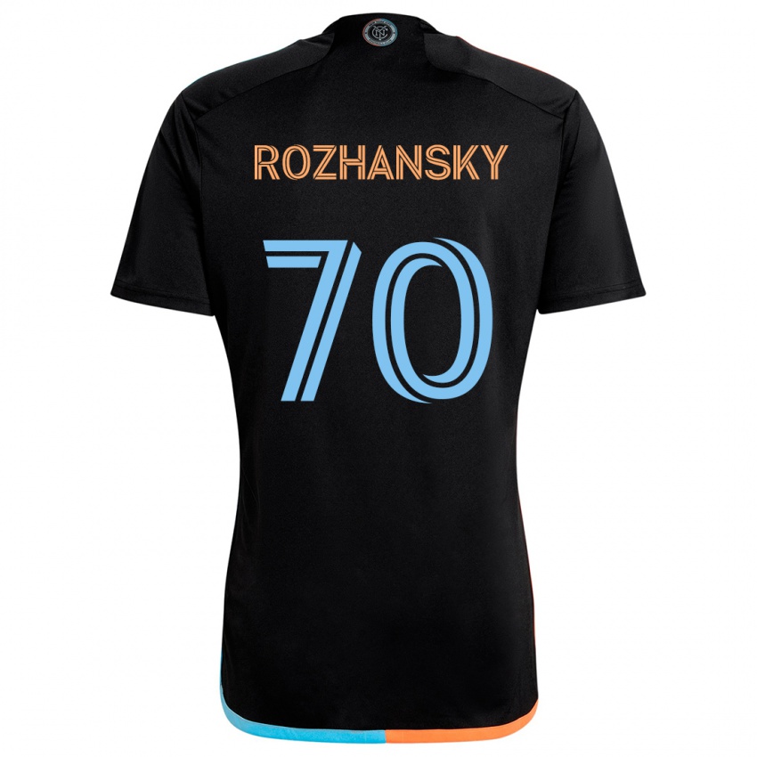 Niño Camiseta Jake Rozhansky #70 Negro Naranja Azul 2ª Equipación 2024/25 La Camisa