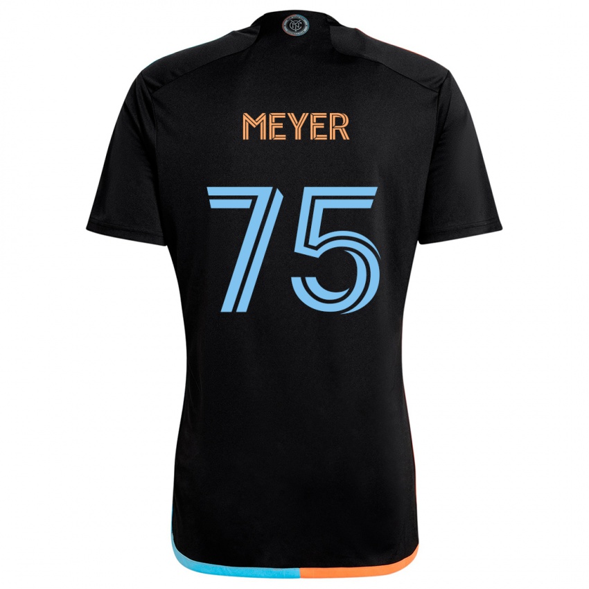 Niño Camiseta Will Meyer #75 Negro Naranja Azul 2ª Equipación 2024/25 La Camisa