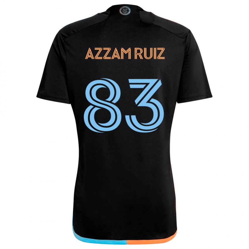 Niño Camiseta Camil Azzam Ruiz #83 Negro Naranja Azul 2ª Equipación 2024/25 La Camisa