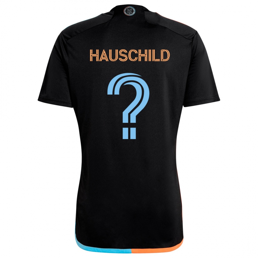 Niño Camiseta Alexander Hauschild #0 Negro Naranja Azul 2ª Equipación 2024/25 La Camisa