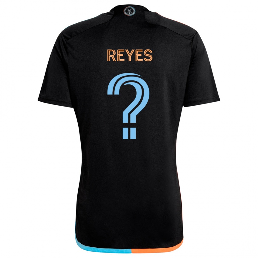 Niño Camiseta Andrew Reyes #0 Negro Naranja Azul 2ª Equipación 2024/25 La Camisa