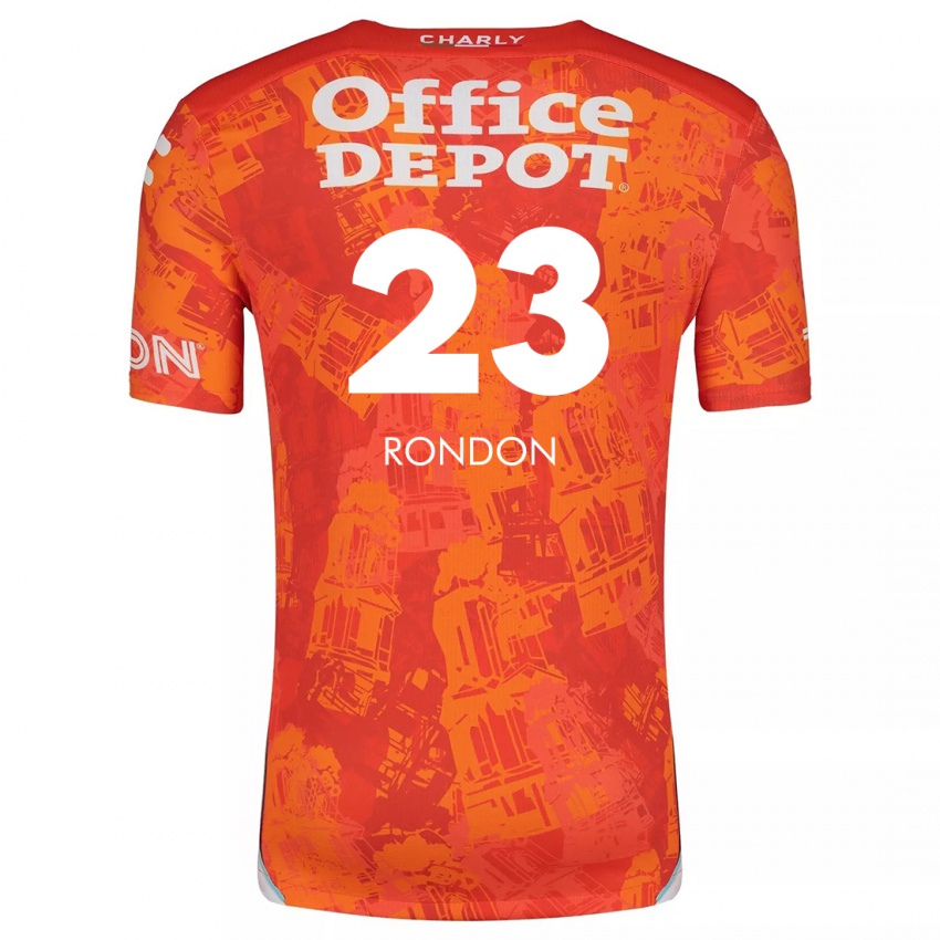 Niño Camiseta Salomón Rondón #23 Naranja Blanco 2ª Equipación 2024/25 La Camisa