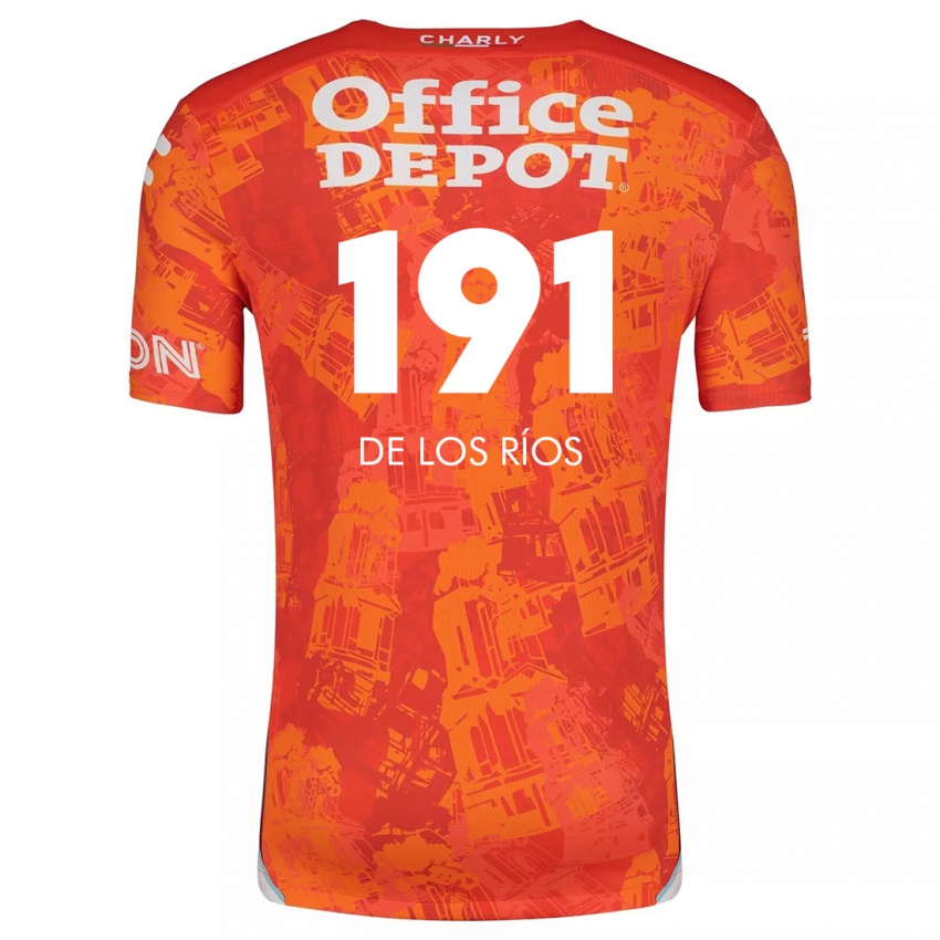 Niño Camiseta Sergio De Los Ríos #191 Naranja Blanco 2ª Equipación 2024/25 La Camisa