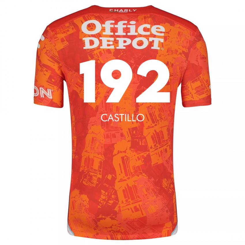 Niño Camiseta José Castillo #192 Naranja Blanco 2ª Equipación 2024/25 La Camisa