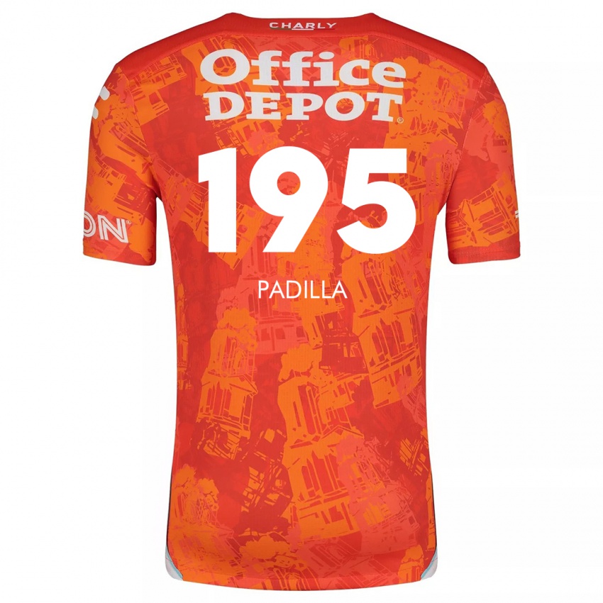 Niño Camiseta Ángel Padilla #195 Naranja Blanco 2ª Equipación 2024/25 La Camisa